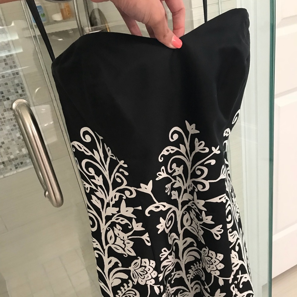 WHBM strapless dress floral